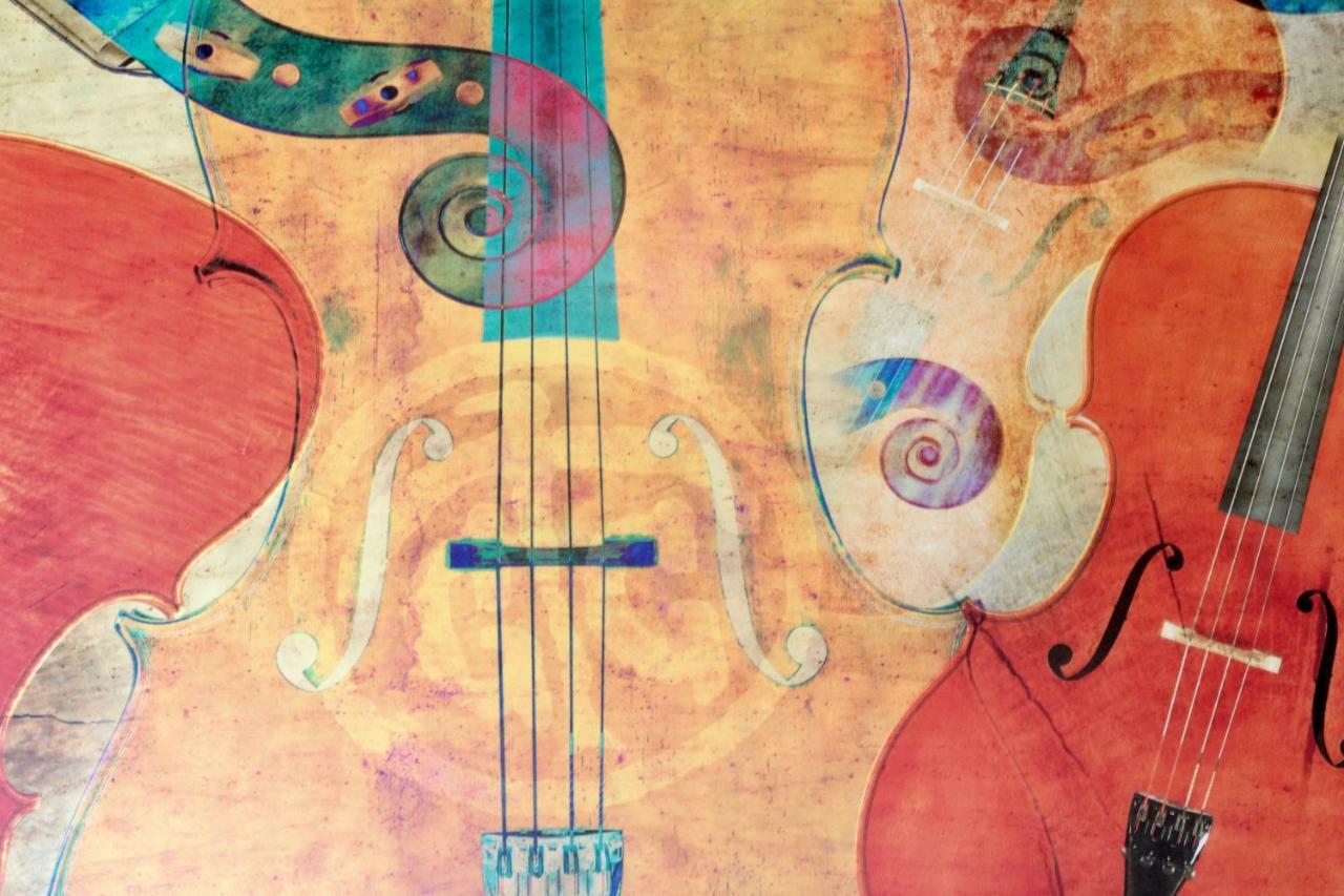 Violino azul Cremona Exterior foto